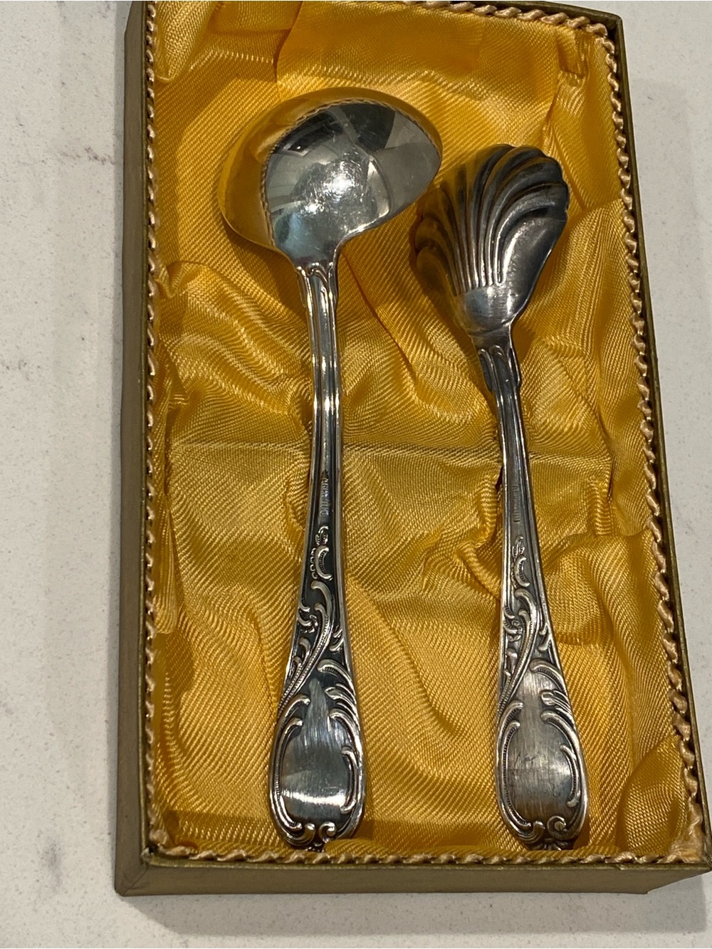 Vintage German Silver-Plated Serving Spoon Set - Picture 5 of 5